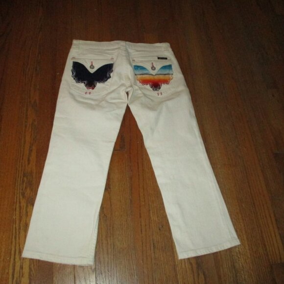 MISS ME White Flap Pkt Capri Jeans - Picture 8 of 9
